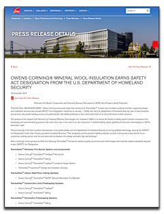 SAFETY ACT DESIGNATION