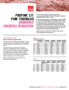 PROPINK® L77 Manufacturers Fact Sheet