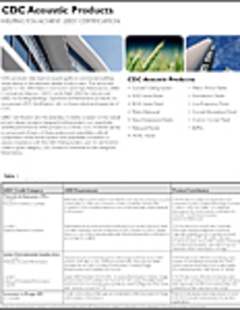 CDC Acoustic Products - HELPING YOU ACHIEVE LEED® CERTIFICATION