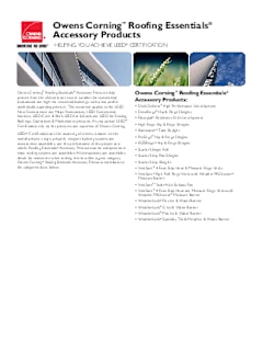 Owens Corning LEED Roofing Essential Accessory