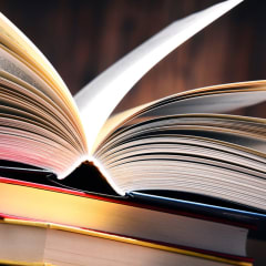 Photo of an open book