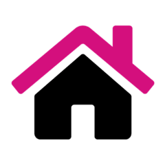 Icon of a house with pink roof