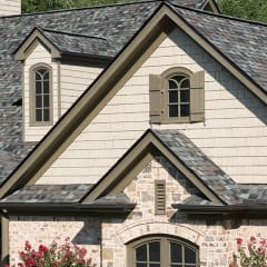 Model home on a blueprint