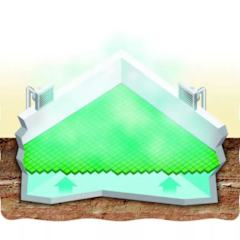 Pool fire suppressant pit drawing