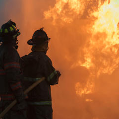 Image of two fire fighters