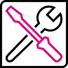 Screw driver and wrench icons