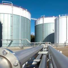 Gas tank and pipelines