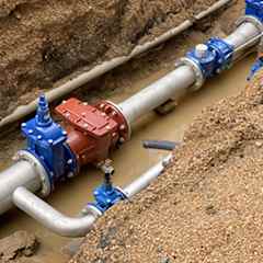 Burried water pipes