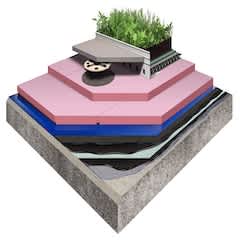 Concrete Deck with Fluid Applied Waterproofing Vegetative PRMA