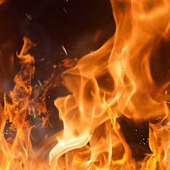 Flames of a fire