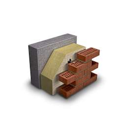 ventileret ydervæg med murstensfacade og PAROC WAS35