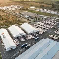 Bird persepctive of polish factory of Paroc