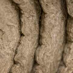 Close-up on stone wool material