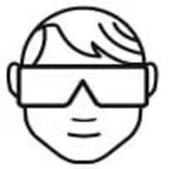 En illustration af beskyttelsebriller