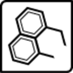Chemical icon showing two connected ring structures with a branching side group.