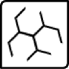 Chemical structure diagram showing a branched hydrocarbon molecule.