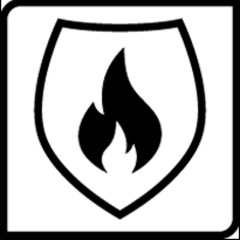 Fire resistance, icon