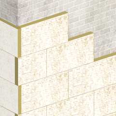 Mājas siena ar līmētiem paneļiem