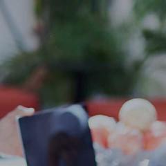 a man talking to a woman in an office environment