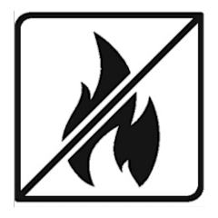 Avoid fire hazards, icon
