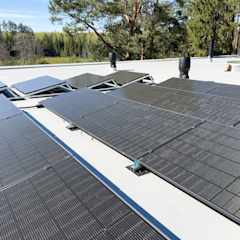 solar panels on a flat roof