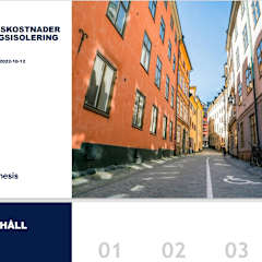 Grön Logik -Åtgärdskostnader tilläggsisolering Oktober 2022