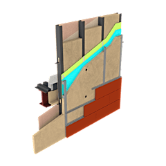 Steel Stud Wall Terra Cotta