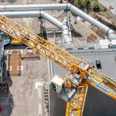 An overview of the ongoing project in Hällekis, Sweden, seen from above.