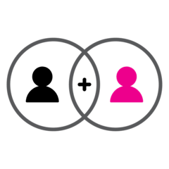 Venn Diagram people icon.