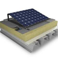 Solardach mit PAROC Lamellen, solar panels