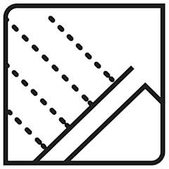 Icon of a rain hitting a roof