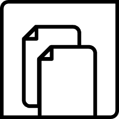 icon showing a stack of two documents
