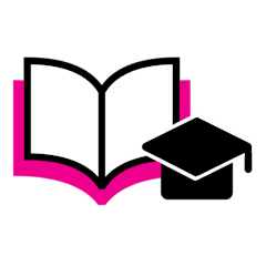 Book and graduation cap icon