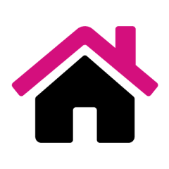 Icon of a house with pink roof