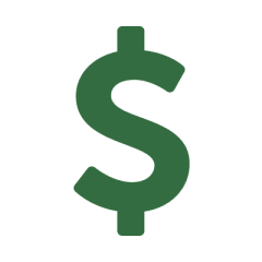 Icon of a green dollar sign
