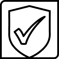 icon of a check mark within a shield