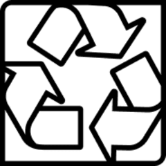 Recycled materials icon