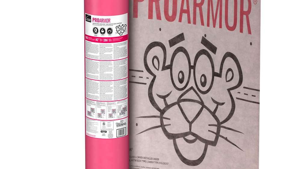 Roll of Owens Corning Proarmor Synthetic roofing underlayment