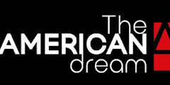 Logotipo "The American Dream" en blanco y rojo.