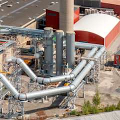 The new facility in Hällekis, seen from above.