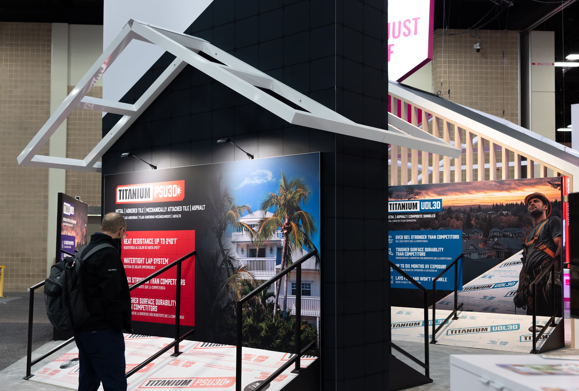 Photo of Titanium and RhinoRoof booth at former IRE convention.