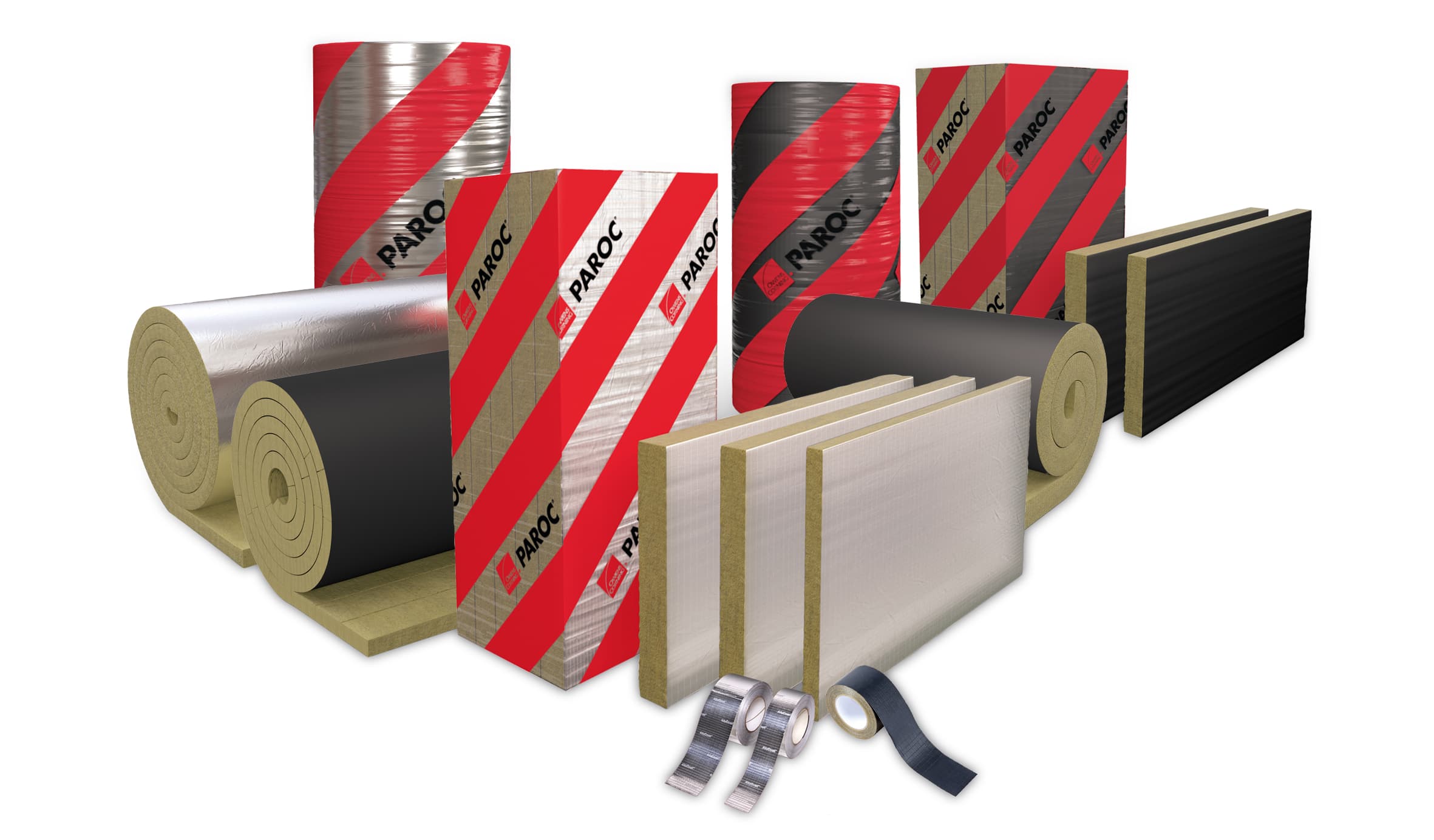 PAROC product portfolio, condensation prevention, HVAC ventilation ducts insulation