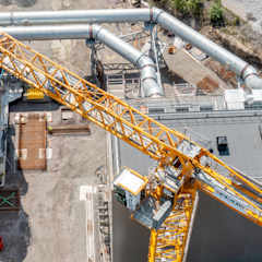 An overview of the ongoing project in Hällekis, Sweden, seen from above.