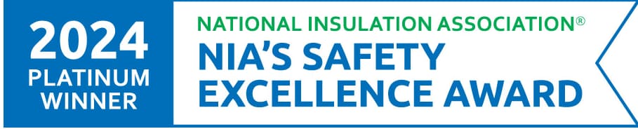 2024 Recipient banner of National Insulation Association Safety Excellence Award