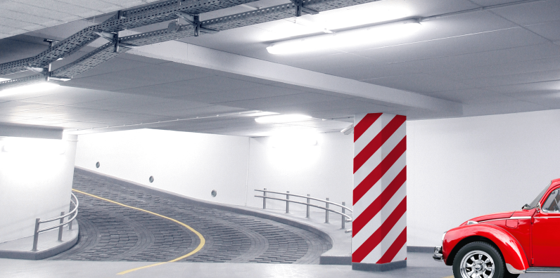 Insulation of basements and underground parking lots, photo