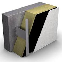 Izolacje fasad wentylowanych z metalowymi podkonstrukcjami, ilustracja