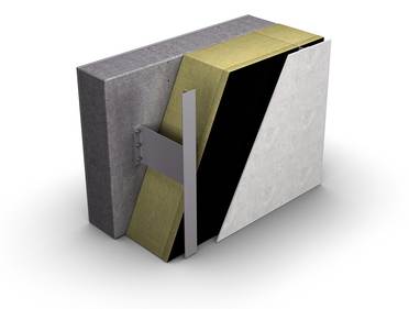 metāla karkass ventilējamai fasādei, siltināts ar PAROC akmens vati, sagriezts