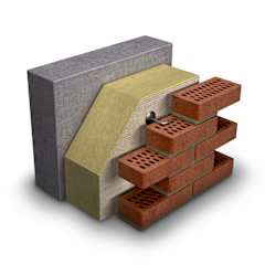 Trīsslāņu mūra sienu siltumizolācija ar PAROC akmens vates plāksnēm