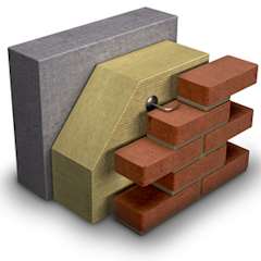 Ventileeritud fassaad telliskividega, PAROC WAS35