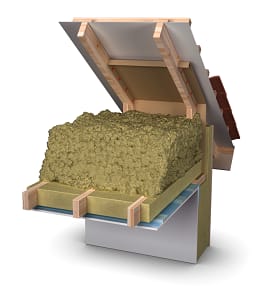 PAROC Stonewool paneelide ja puhutud villaga soojustatud külma pööningu lahendus